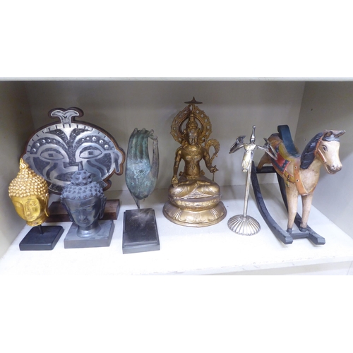 234 - Various modern interior design items: to include statuary