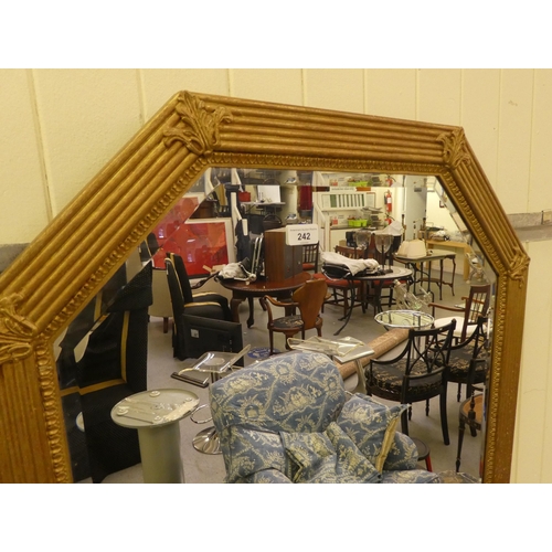 242 - Two modern mirrors, in gilded reeded frames  39