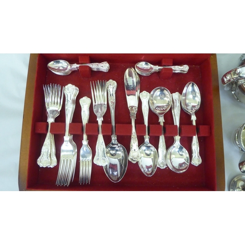 244 - Silver plate: to include a pair of candlesticks, each with a reeded column and an oval foot  10... 