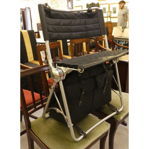 259 - A Bantam folding canvas and aluminium chair with integral game bag 