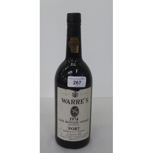 267 - A bottle of Warres Port  1974 