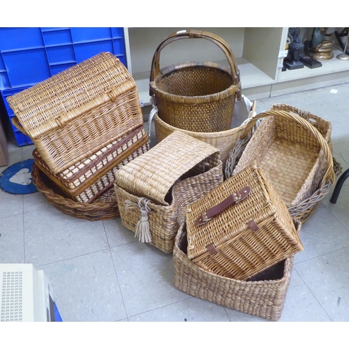 273 - Wicker and cane storage items 