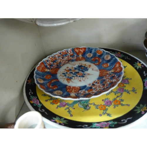 45 - 19thC & later ceramics, mainly Japanese Imari and Satsuma style plates  largest 11