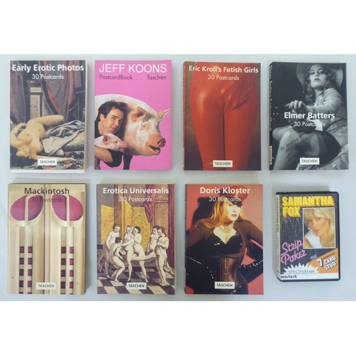 69 - Uncollated erotic and other themed books of unused postcards 