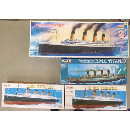 74 - Revell, Collection and other 1.720 and other scale model kits: to include EMS Titanic  (complet... 