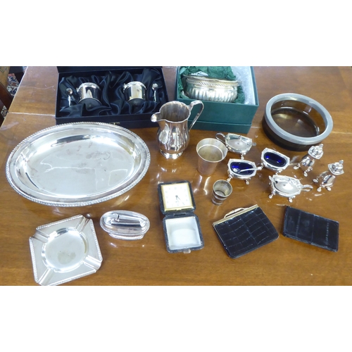 140 - EPNS and other collectables: to include a Ronson silver plated table lighter 