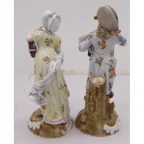 165 - Four items of 20thC Continental porcelain: to include a juvenile group  5