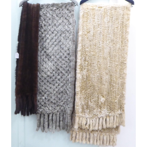 203 - Three fur stoles/wraps 