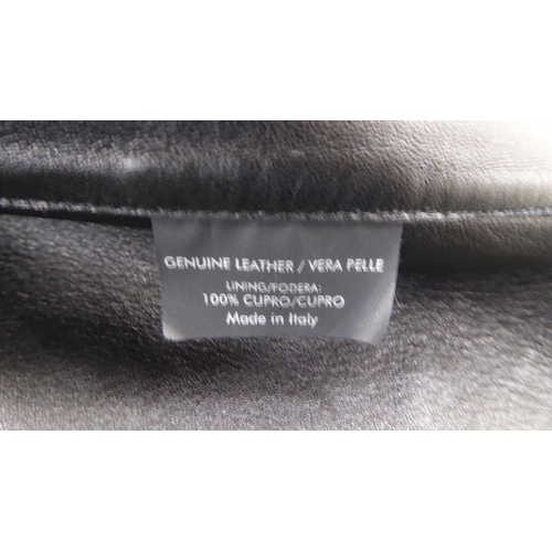 222 - A lady's Gucci black leather jacket  size 8