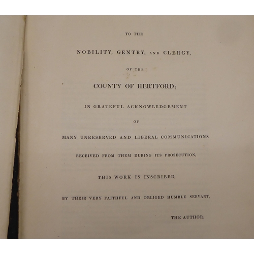 269 - Book: 'The History and Antiquities of the County of Hertford' volume the First, printed by Nichols, ... 