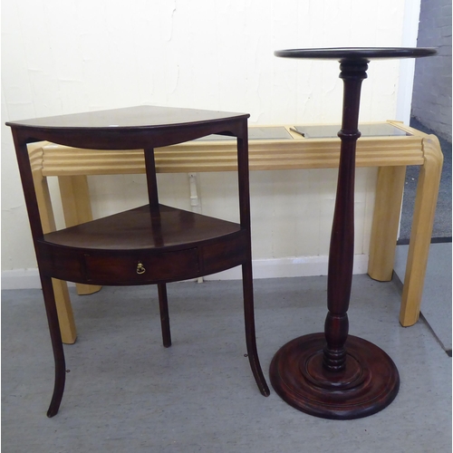 319 - Small furniture: to include an Edwardian string inlaid mahogany oval two tier occasional table, rais... 