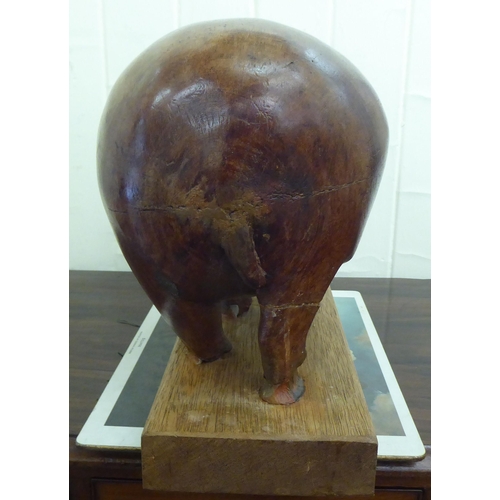 332 - A modern carved and painted hardwood model hippo 10