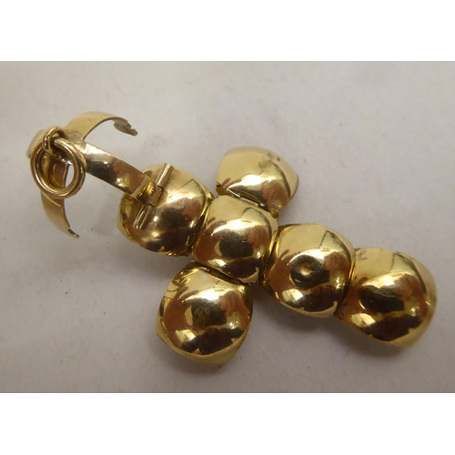 335 - A gold plated Masonic puzzle ball