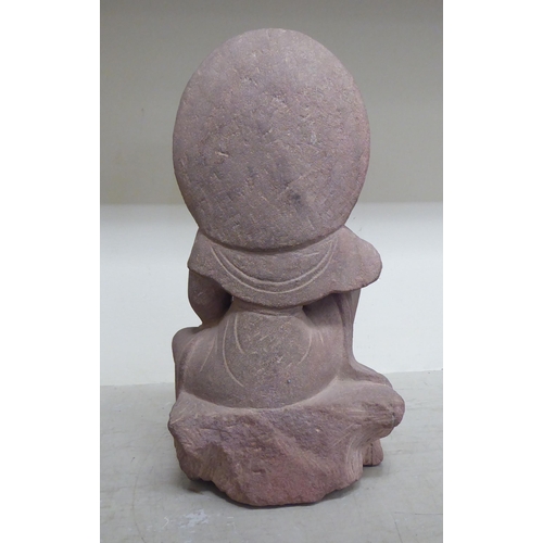 350 - A white painted terracotta figure, a seated deity&nbsp; 20