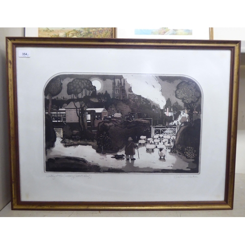 354 - After Graham Clarke - 'Waiting at the Crossing'&nbsp; Artists Proof&nbsp; bears a pencil signature&n... 