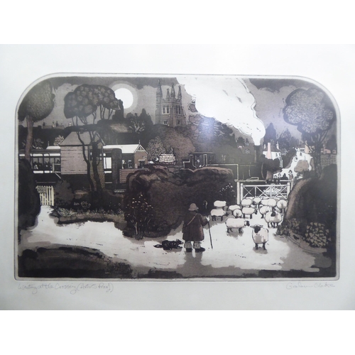 354 - After Graham Clarke - 'Waiting at the Crossing'&nbsp; Artists Proof&nbsp; bears a pencil signature&n... 