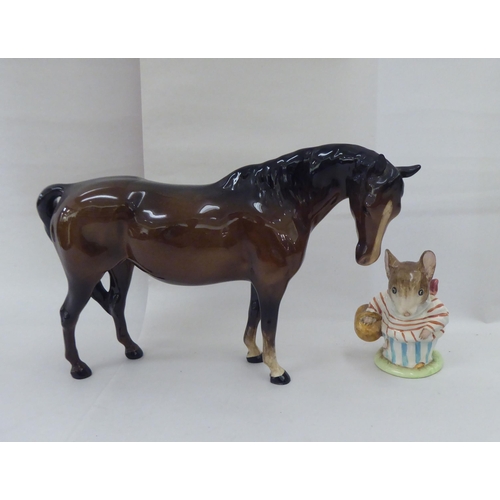 385 - Ceramics and glassware: to include a Beswick china model horse  6