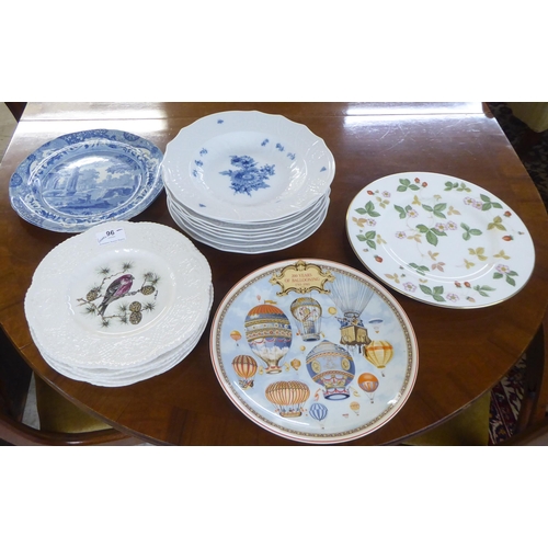 96 - Decorative ceramics and various plates: to include a set of six Royal Cauldron china Aviary pattern ... 