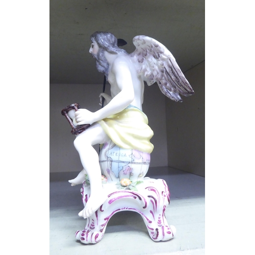 177 - A 20thC European porcelain figure 'Chronos'  6.25