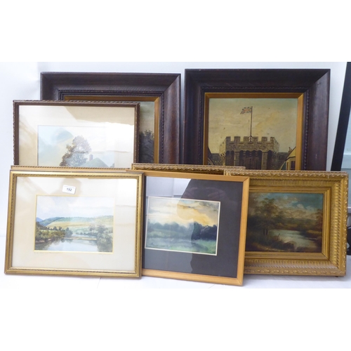 192 - Pictures: to include H Briscoe - a seascape  oil on canvas  bears a signature  10