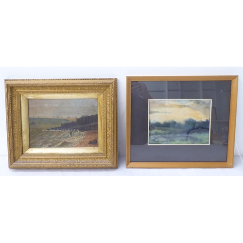 192 - Pictures: to include H Briscoe - a seascape  oil on canvas  bears a signature  10