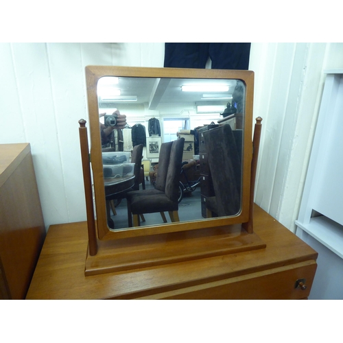 229 - 1980s teak bedroom furniture, viz. a dressing mirror  23