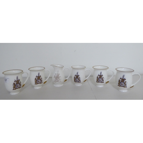127 - Bone china Earl Grey pattern teaware
