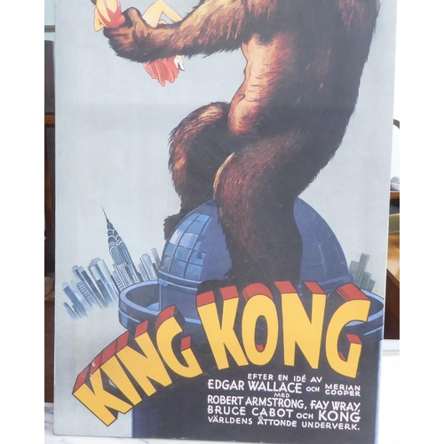 136 - A replica film poster 'King Kong' 1933&nbsp; print on canvas&nbsp; 39