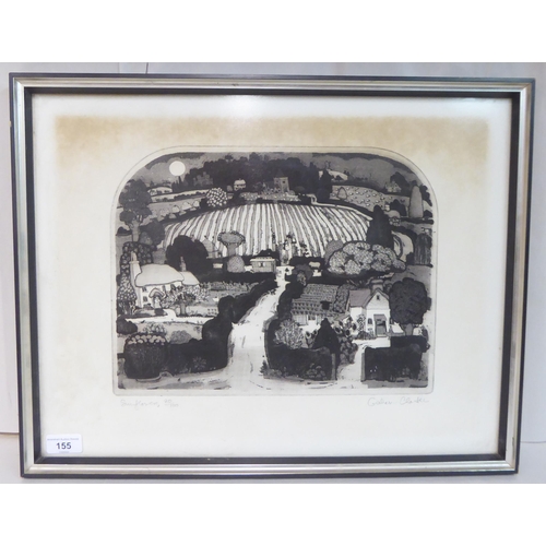 155 - After Graham Clarke - 'Sunflowers'&nbsp; Limited Edition 80/100 monochrome print&nbsp; bears a penci... 