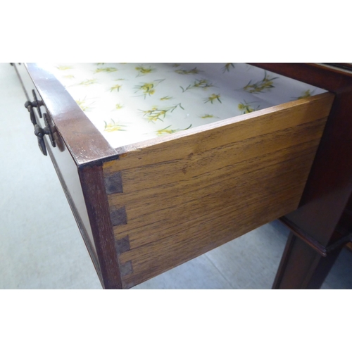 158 - An Arthur Brett & Sons, Norwich, Georgian style mahogany breakfront serving table, comprising th... 