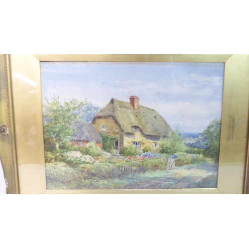 57 - Sylvester Stannard - a cottage in a landscape by a path  watercolour  bears a signature  10