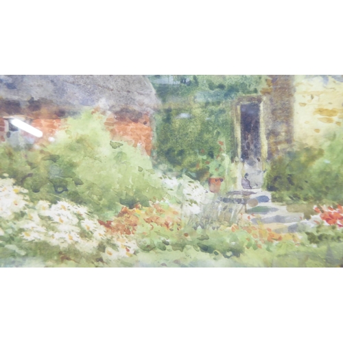 57 - Sylvester Stannard - a cottage in a landscape by a path  watercolour  bears a signature  10