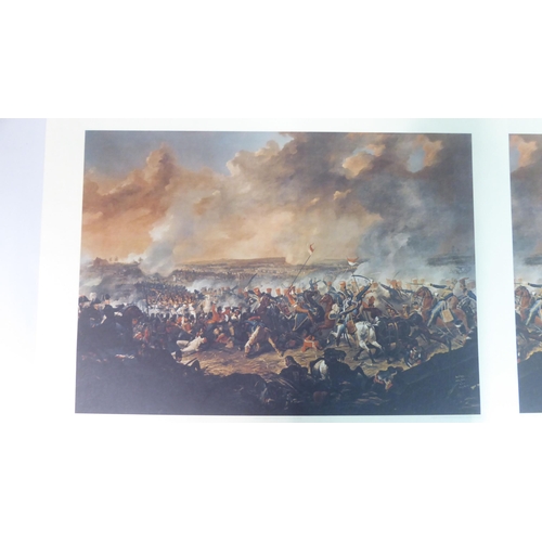 60 - After Denis Dighton - 'Waterloo: The Charge of the British Cavalry'  coloured prints  14