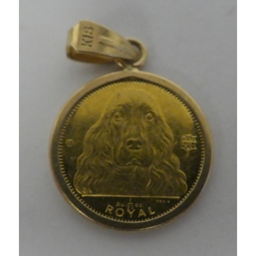 104 - An Elizabeth II Gibraltar coin, in a pendant mount