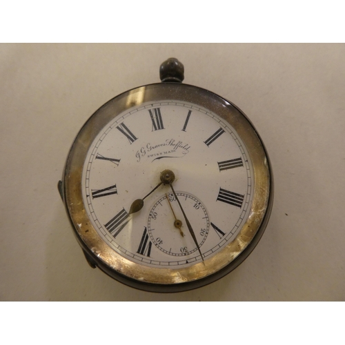 163 - Watches: to include an early 20thC silver cased example, the movement faced by an enamelled Roman di... 