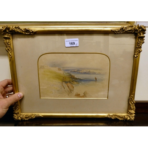 169 - An early 20thC seascape - 'Plymouth Sands'  watercolour  6