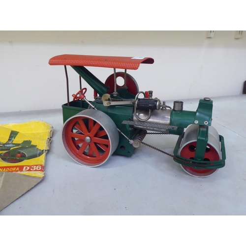 18 - A vintage Wilesco 'Old Smoky' model steam roller  (box present but flat packed  A/F)