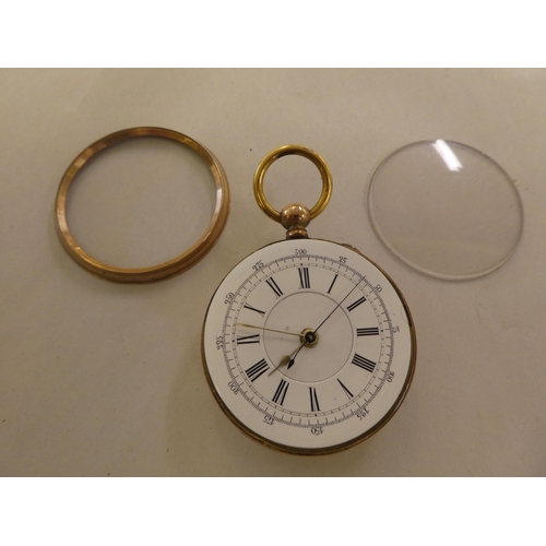 181 - A late Victorian pocket watch with a 9ct gold outer case, faced by an enamelled Roman dial 