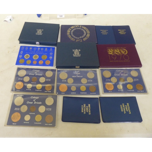 184 - Uncollated coins, proof sets&nbsp; various years&nbsp;