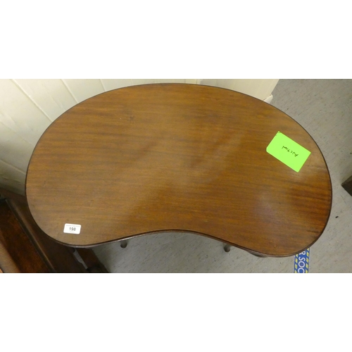 198 - An Edwardian mahogany kidney shaped occasional table, raised on cabriole legs&nbsp; 28