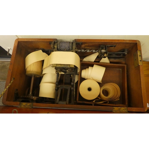 208 - A mixed lot: to include an Edwardian oak barometer with a Roman and Arabic dial&nbsp; 34