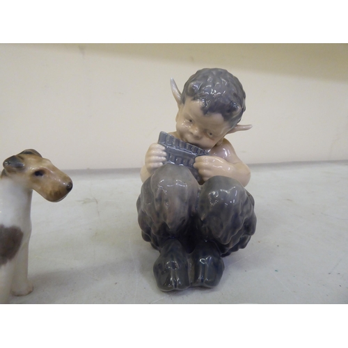 226 - Royal Copenhagen porcelain collectables: to include a dog  no.3170  3.5