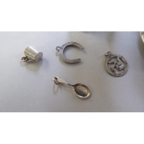 227 - Silver and white metal collectables: to include a late Victorian pill box&nbsp; London 1896&nbsp;