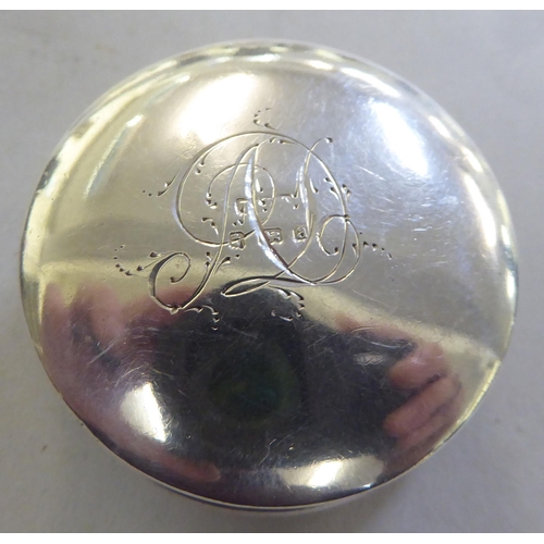 227 - Silver and white metal collectables: to include a late Victorian pill box&nbsp; London 1896&nbsp;