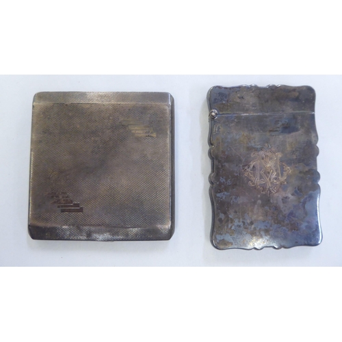 231 - Silver collectables: to include an early 20thC card case with a hinged lid&nbsp; Birmingham 1911&nbs... 