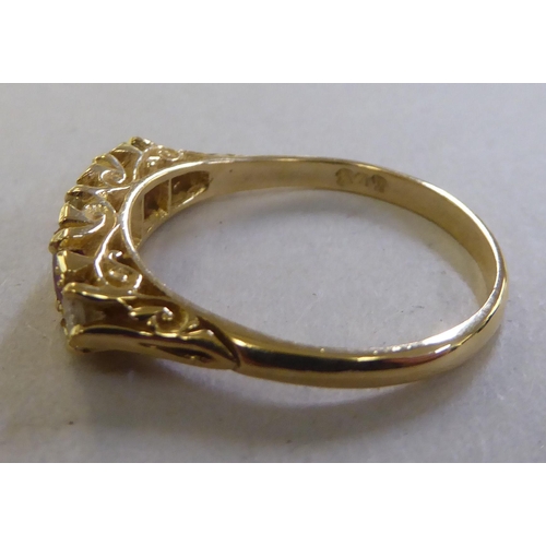 235 - An 18ct gold diamond and ruby ring&nbsp;
