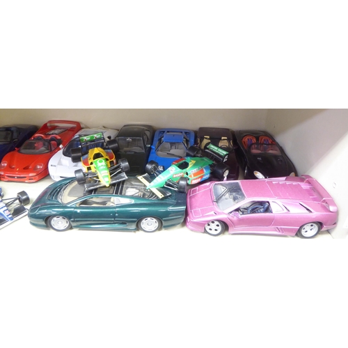 243 - Burago and other 1:18; and other diecast model sports car vehicles