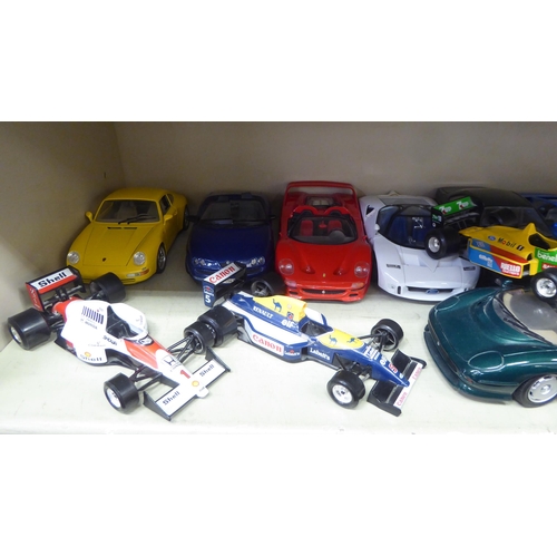 243 - Burago and other 1:18; and other diecast model sports car vehicles