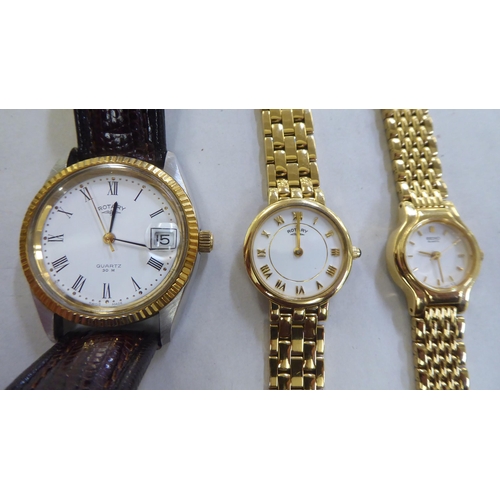 244 - Watches: to include a Rotary stainless steel cased example, faced by a Roman dial&nbsp;