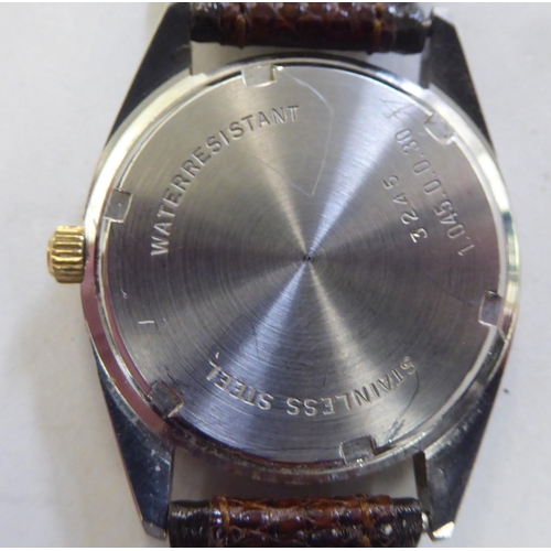 244 - Watches: to include a Rotary stainless steel cased example, faced by a Roman dial&nbsp;